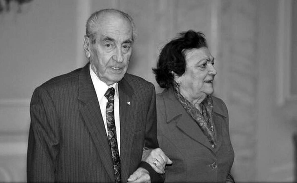 Viorica Quintus și soțul ei, Mircea Ionescu Quintus. Cei doi se țin de braț.