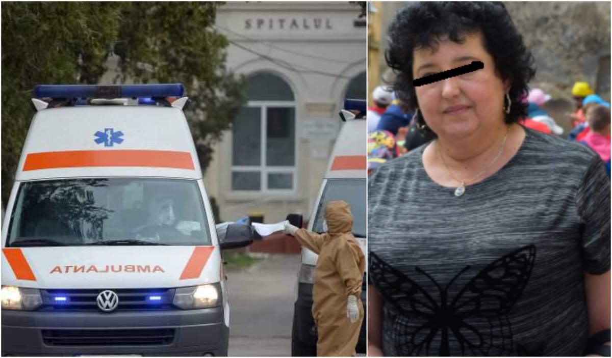 Colaj foto cu o ambulanță și asistenta care a murit din cauza coronavirusului