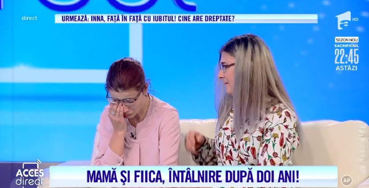 Acces Direct. Mama din Dâmbovița și fiica ei, întâlnire emoționantă, după 2 ani în care nu s-au văzut: „Nu mă lasă soțul”. Reacția șocantă a bărbatului! / VIDEO