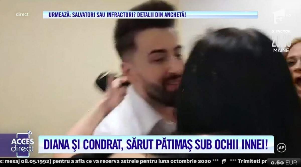 Acces Direct. Diana și Condrat s-au sărutat din nou în fața Innei! Blondina a răbufnit: „Am văzut cum vă sorbeați din priviri” / VIDEO