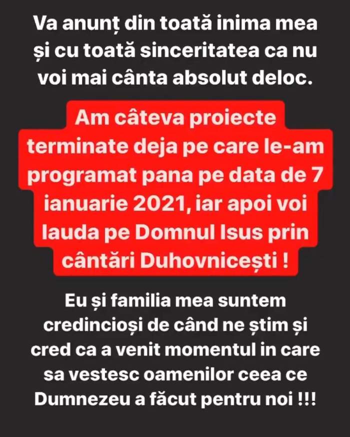 Dani Mocanu a postat decizia.