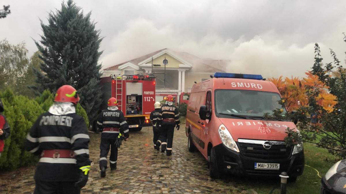 Pompierii au intervenit la fosta vilă a lui Irinel Columbeanu