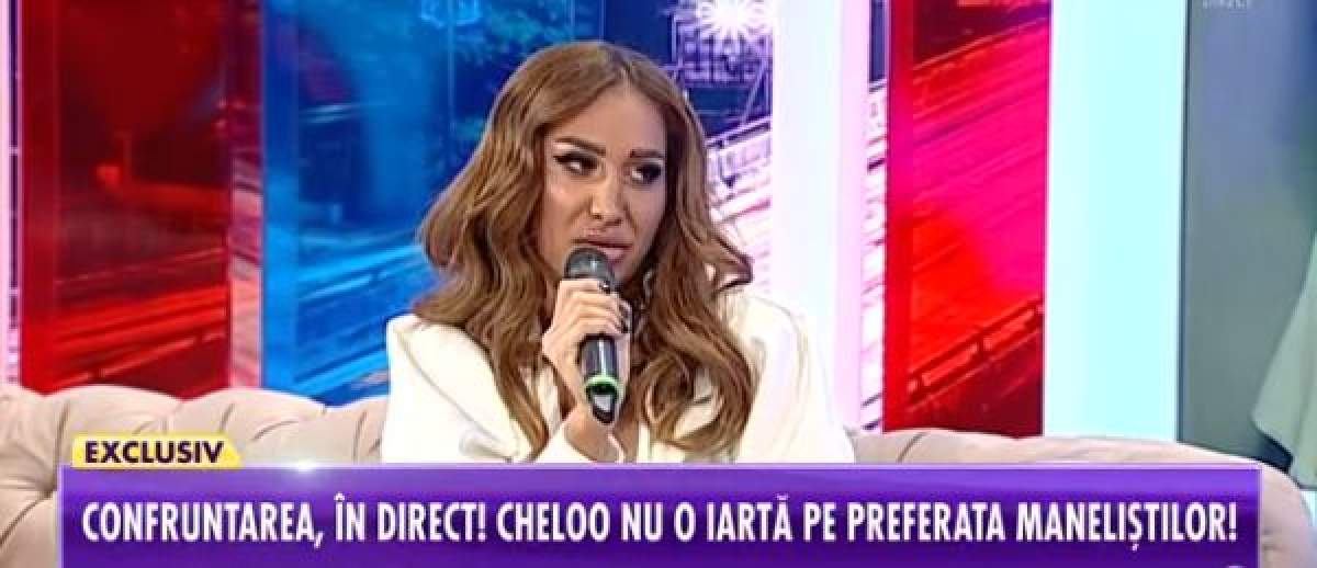 Fotografie cu Denisa Despa în platoul emisiunii ”Showbiz Report”