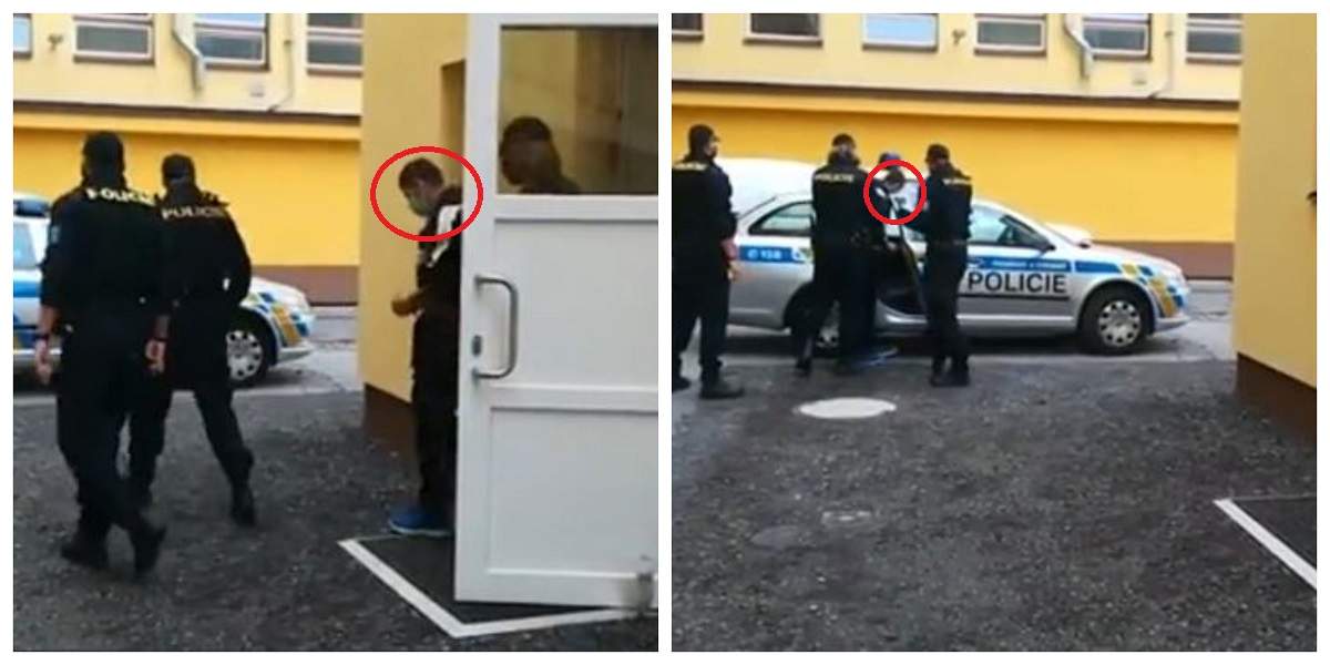 Românul care a omorât un bebeluș în Cehia este luat de polițiști și dus la mașină