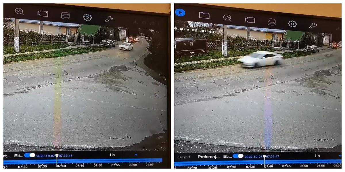 Mașina cu care doi indivizi au încercat să răpească o fetiță, în bistrița