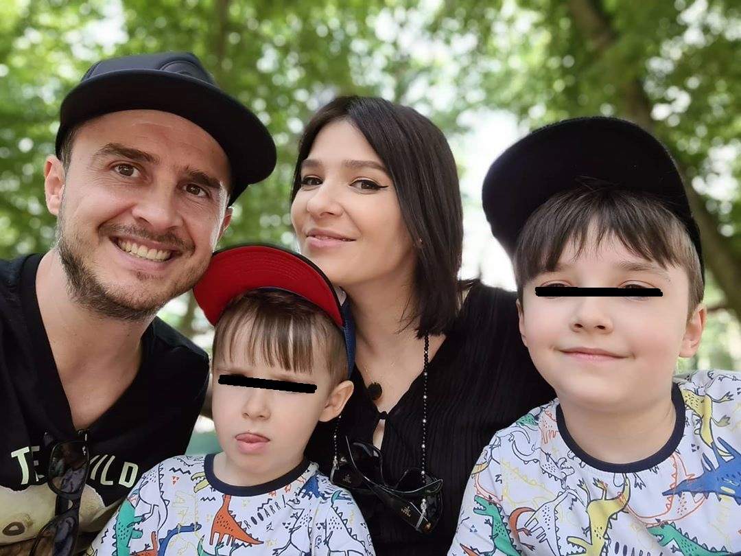 Șerban Copoț, soția și copiii.