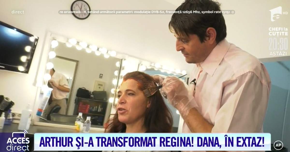 Arthur de la Ceptura a devenit hairstylist pentru Vulpea din Boteni! Dana a fost vopsită ca o regină! / VIDEO