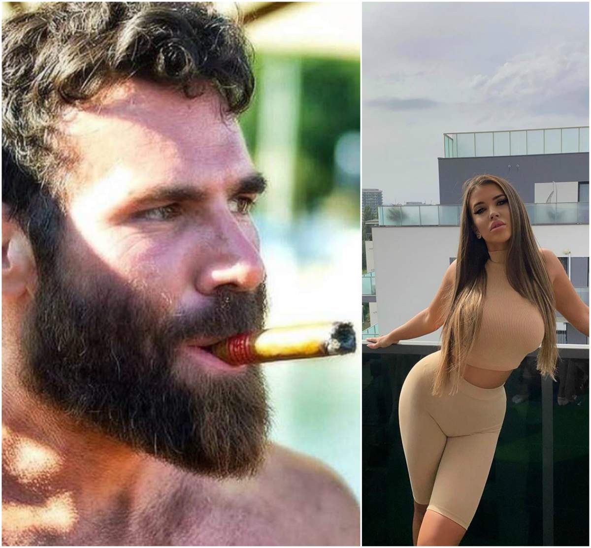 Colaj foto cu Dan Bilzerian cu Andra Voloș