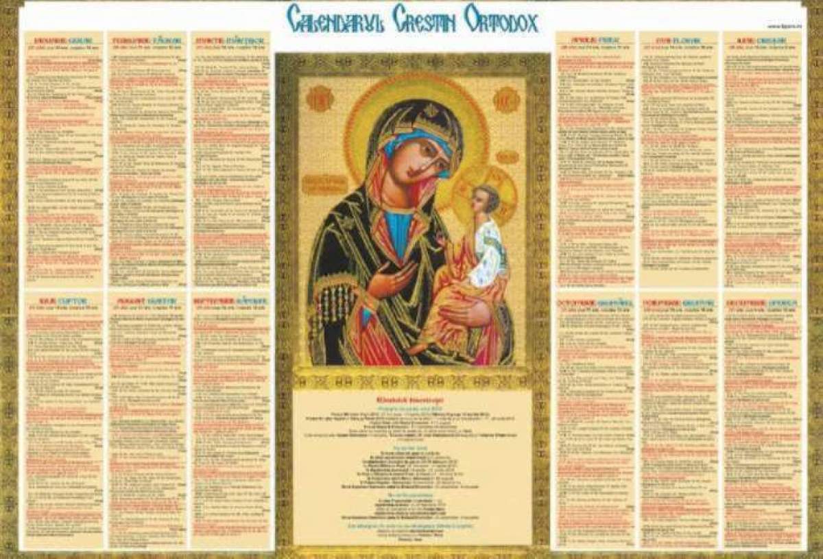 Calendar ortodox 2020.