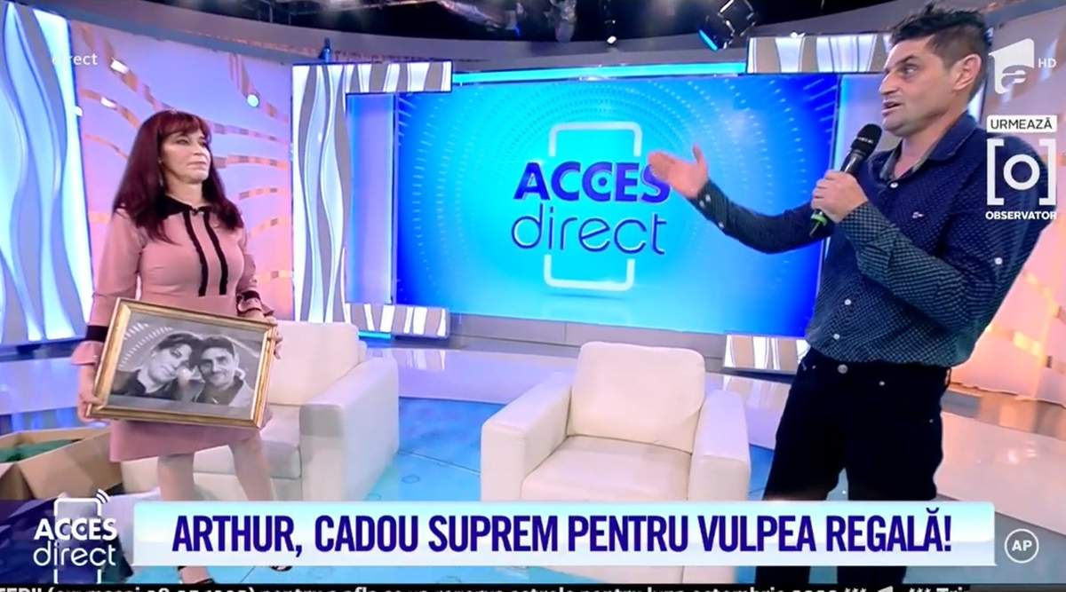 Arthur de la Ceptura, cadou impresionant pentru Vulpea Dana! I-a făcut chiar și o dedicație în direct! / VIDEO