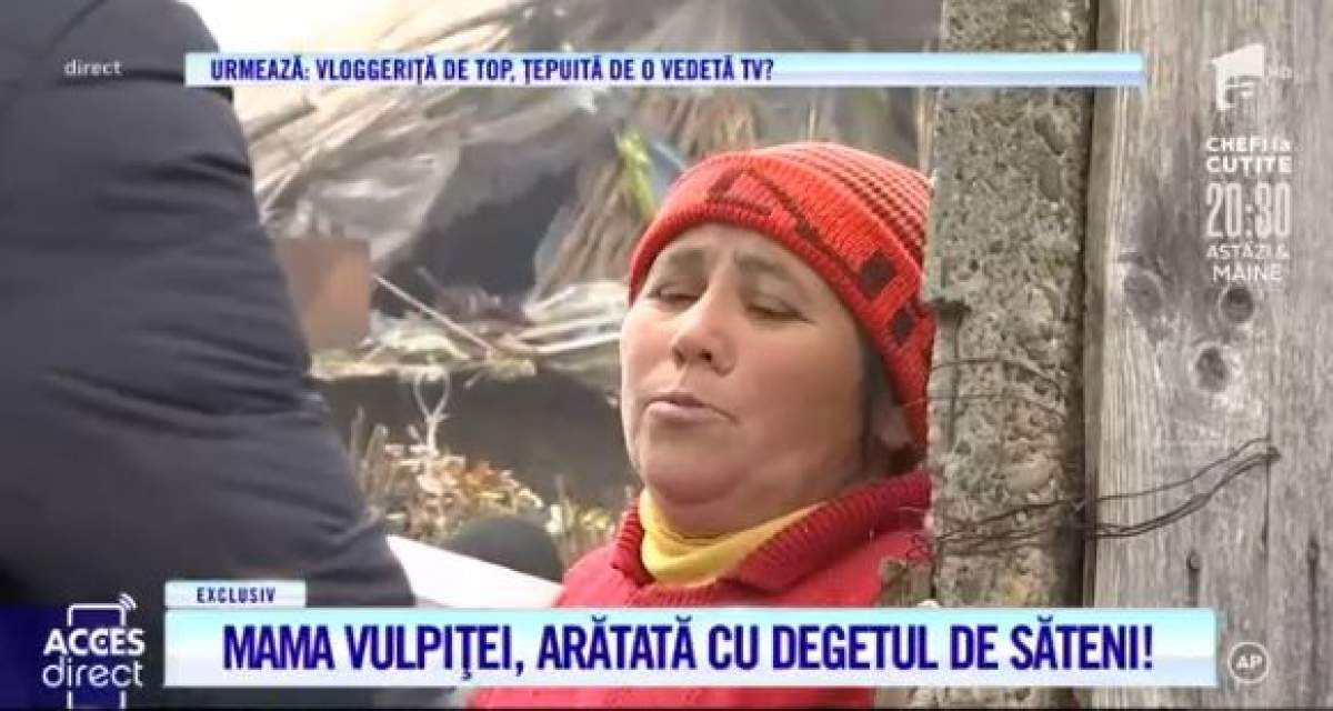 Mama Veronicăi, surprinsă în timpul unui interviu pentru Acces Direct