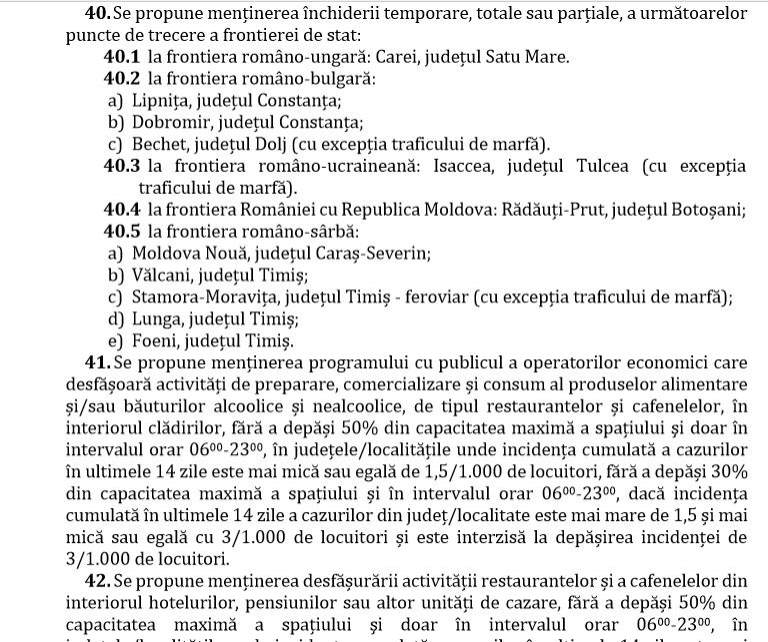 Starea de alertă se prelungește cu încă 30 de zile. Care sunt noile măsuri impuse. Document oficial