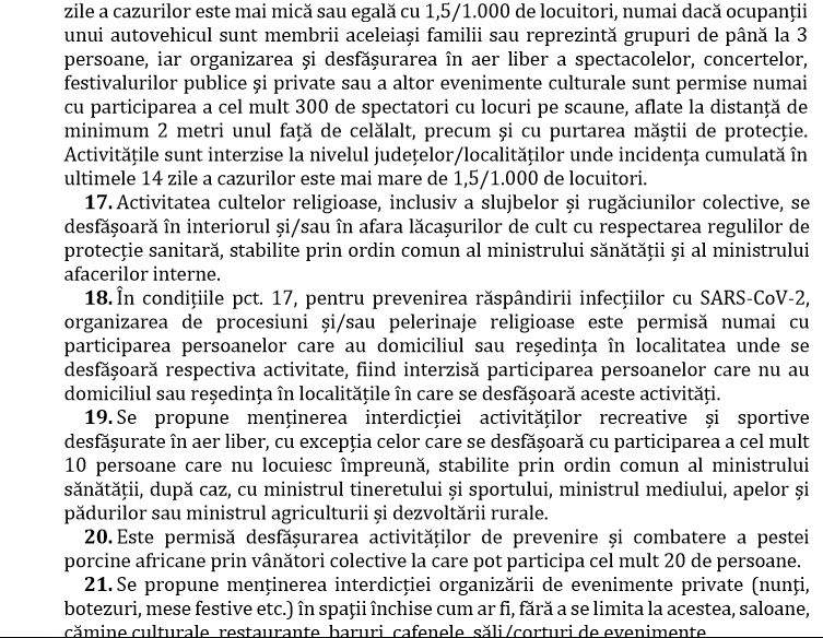 Starea de alertă se prelungește cu încă 30 de zile. Care sunt noile măsuri impuse. Document oficial