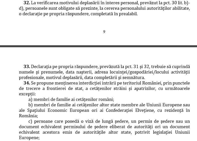 Starea de alertă se prelungește cu încă 30 de zile. Care sunt noile măsuri impuse. Document oficial