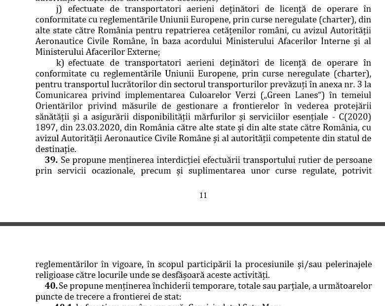 Starea de alertă se prelungește cu încă 30 de zile. Care sunt noile măsuri impuse. Document oficial