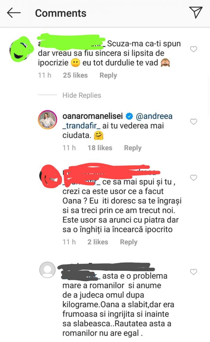 Oana Roman, atacată în mediul online, după ce a slăbit spectaculos. „Eu tot durdulie te văd”. Ce răspuns a dat vedeta / FOTO