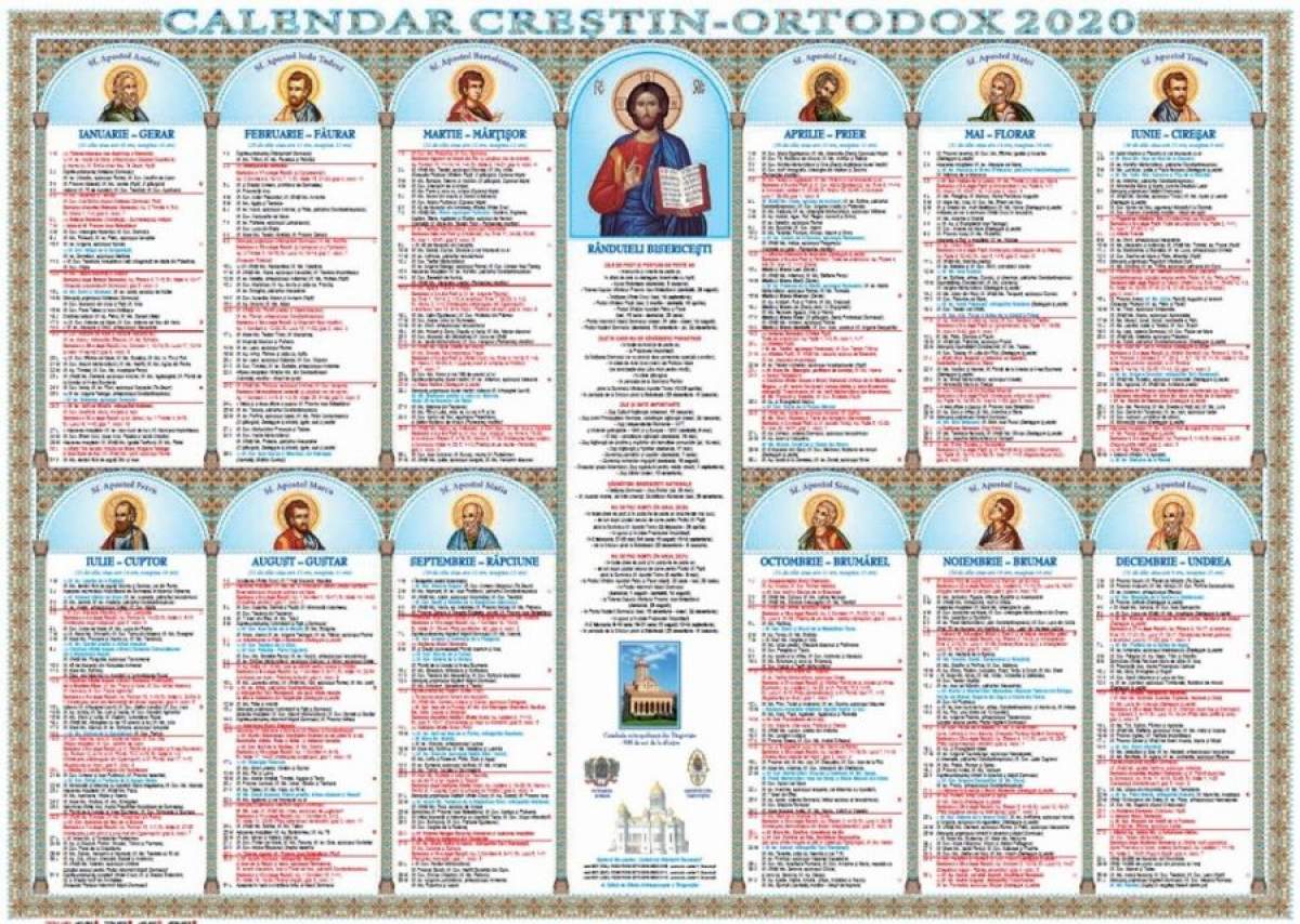 Calendar ortodox 2020.