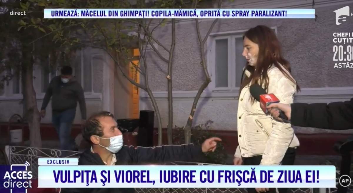 Vulpița l-a pus în genunchi pe Viorel de ziua ei de naștere! Ce i-a cerut soțului său la petrecerea din curtea casei! / VIDEO