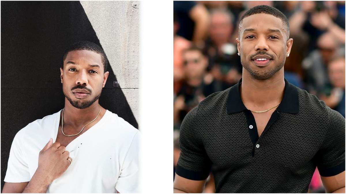 Colaj cu poze cu Michael B. Jordan.