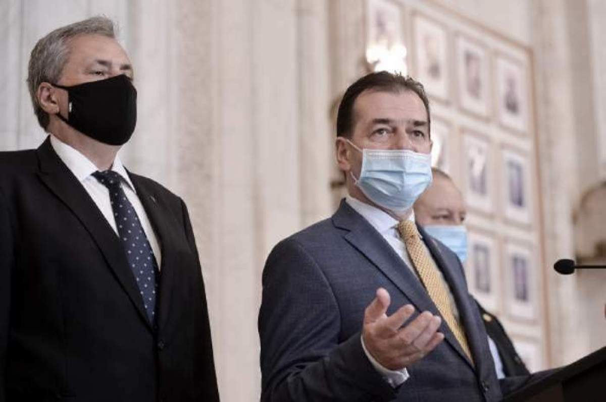 Ludovic Orban și Marcel Vela cu mască.