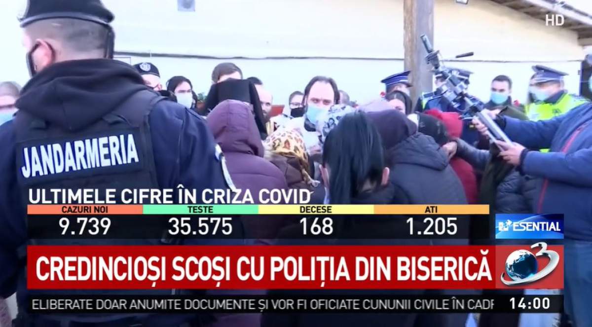 Poliția evacuează credincioșii din biserica Sf. Ecaterina din Constanța