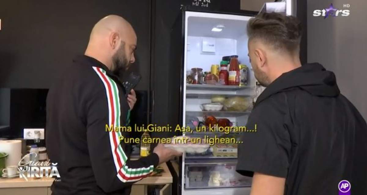 Giani face sarmale alături de prietenul lui