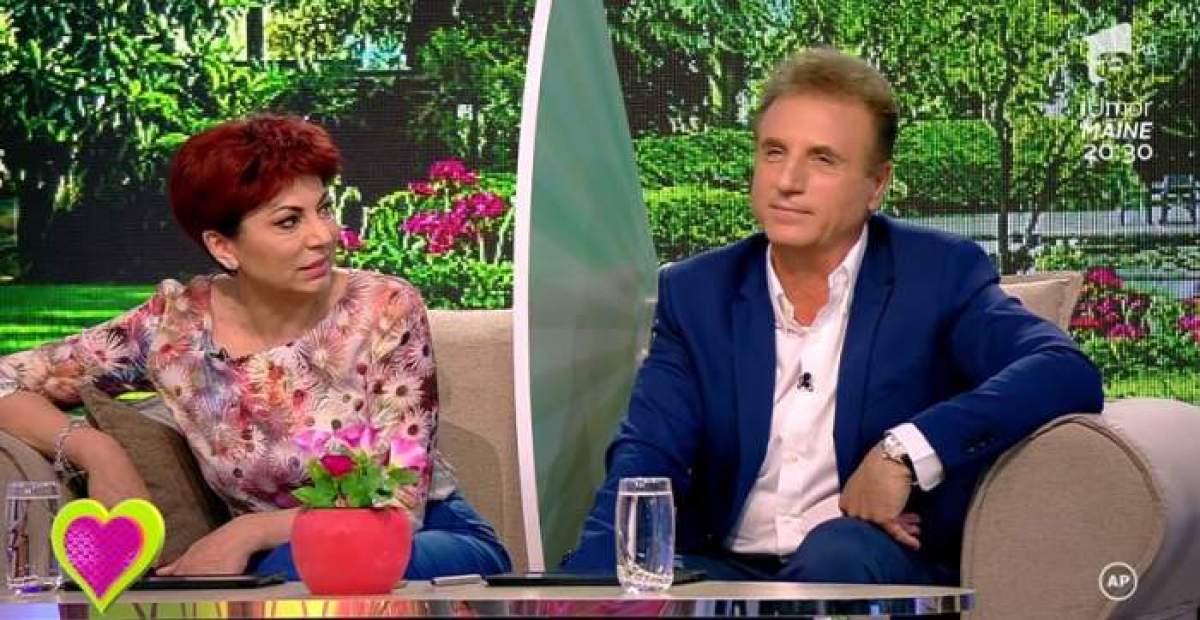 Constantin Enceanu și soția lui, în cadrul unei emisiuni de televiziune