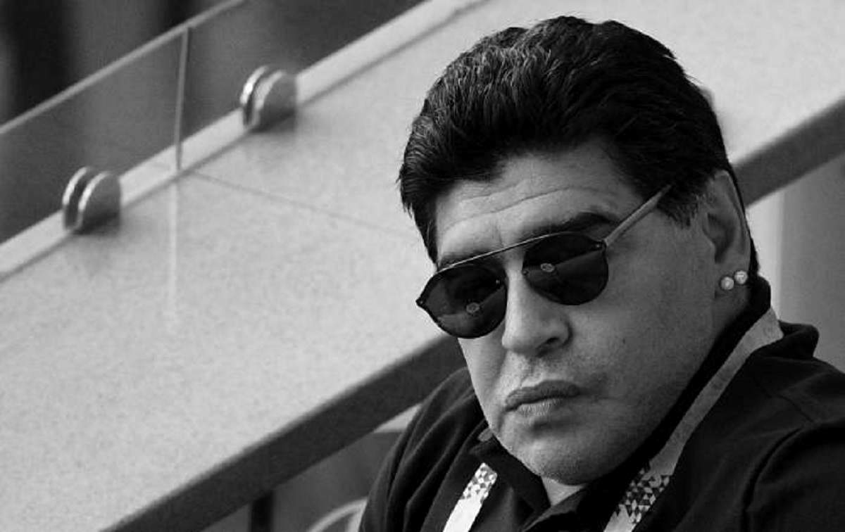 Diego Maradona, imagine alb negru