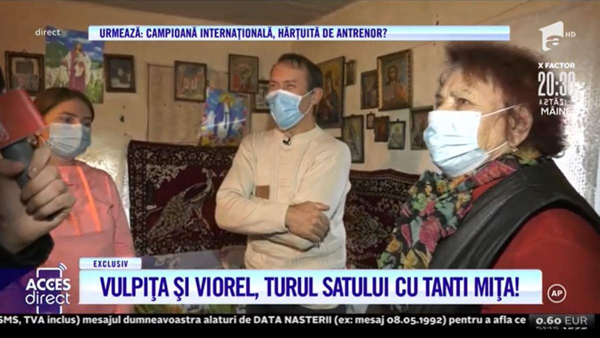 Veronica și Viorel Stegaru, alături de vecina tanti Mița