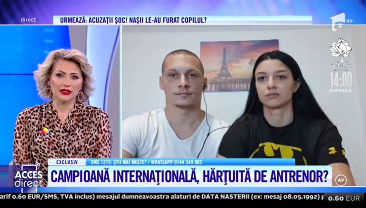 Ioana Gheorghe și iubitul său, cristian, prin transmisiune la „Acces Direct”