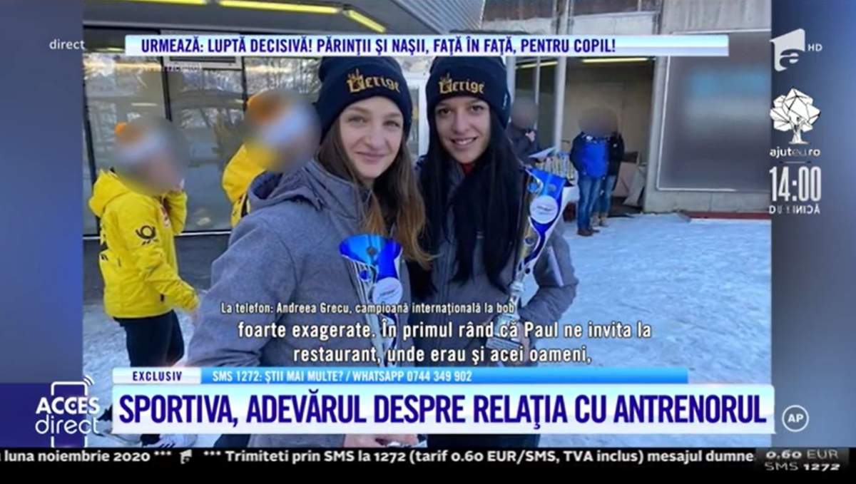 Andreea Grecu face declarații despre presupusa relație pe care ar avea-o cu antrenorul Paul Neagu