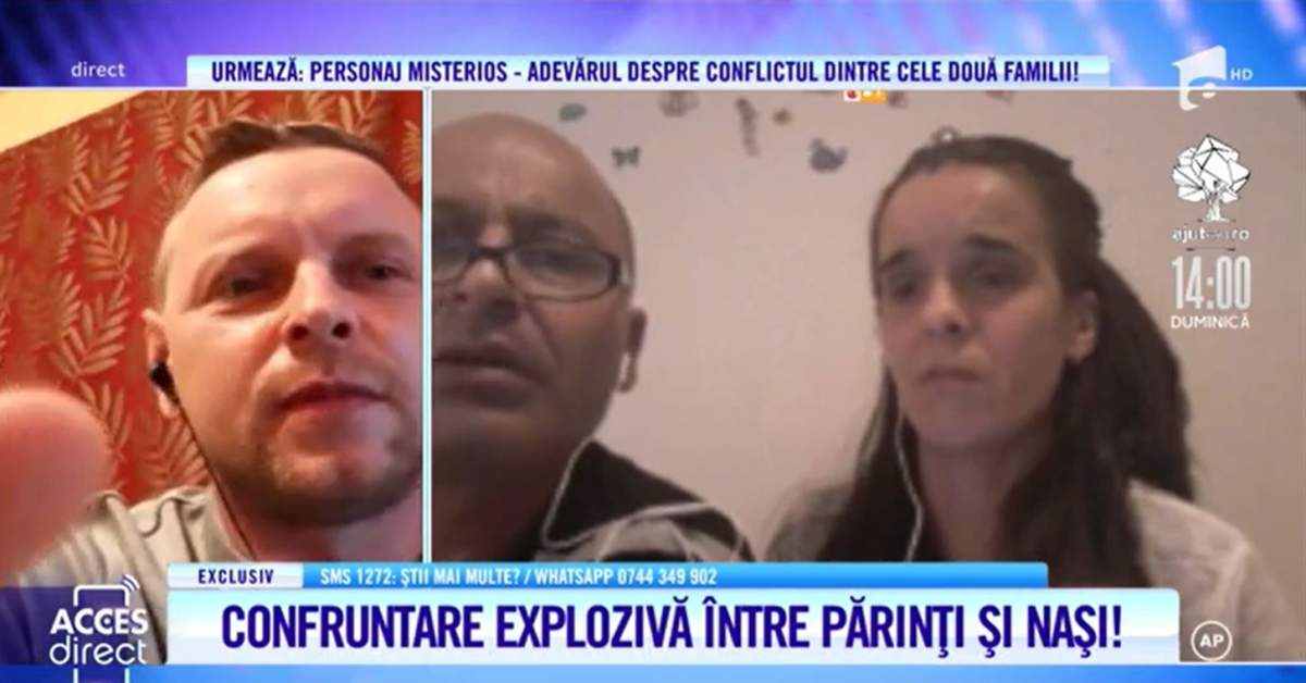 Părinții minorei de trei ani, în timpul confruntării cu nașul răpitor