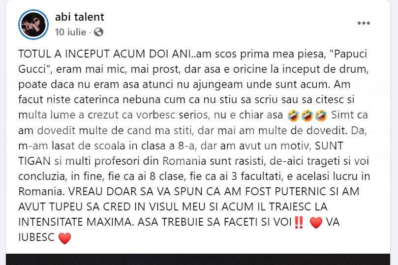 Adevărul despre trecutul lui Abi Talent / Document exclusiv