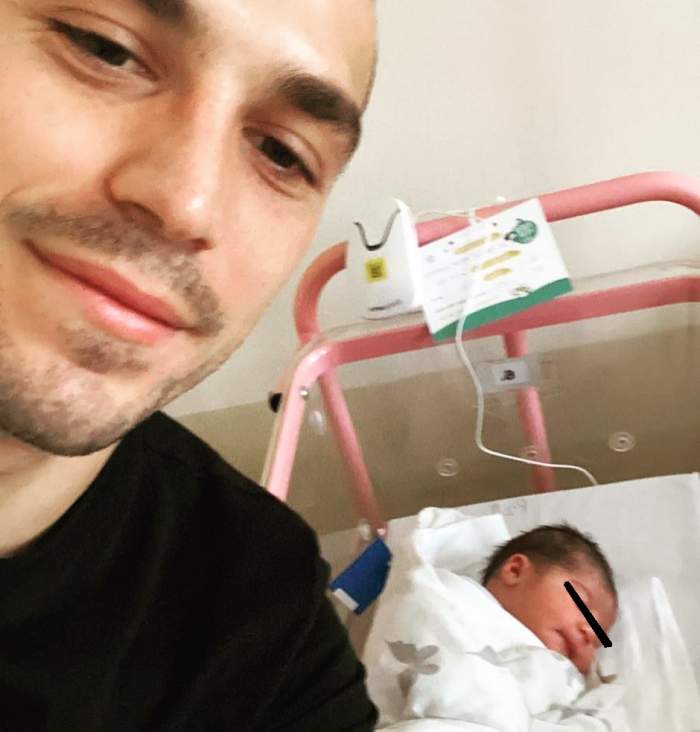 Nicolae Stanciu s-a fotografiat cu fiica sa nou-născută