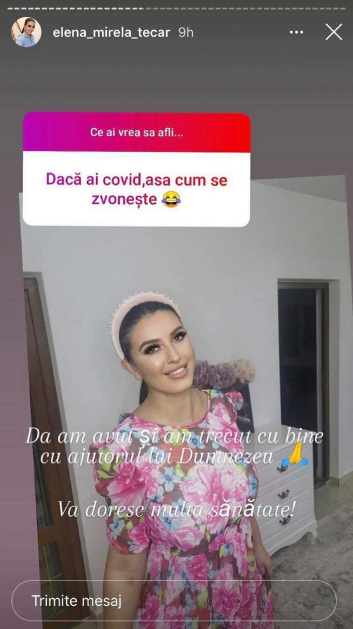 Mirela Banias le răspunde fanilor pe Instagram. Bruneta recunoaște că a avut coronavirus.