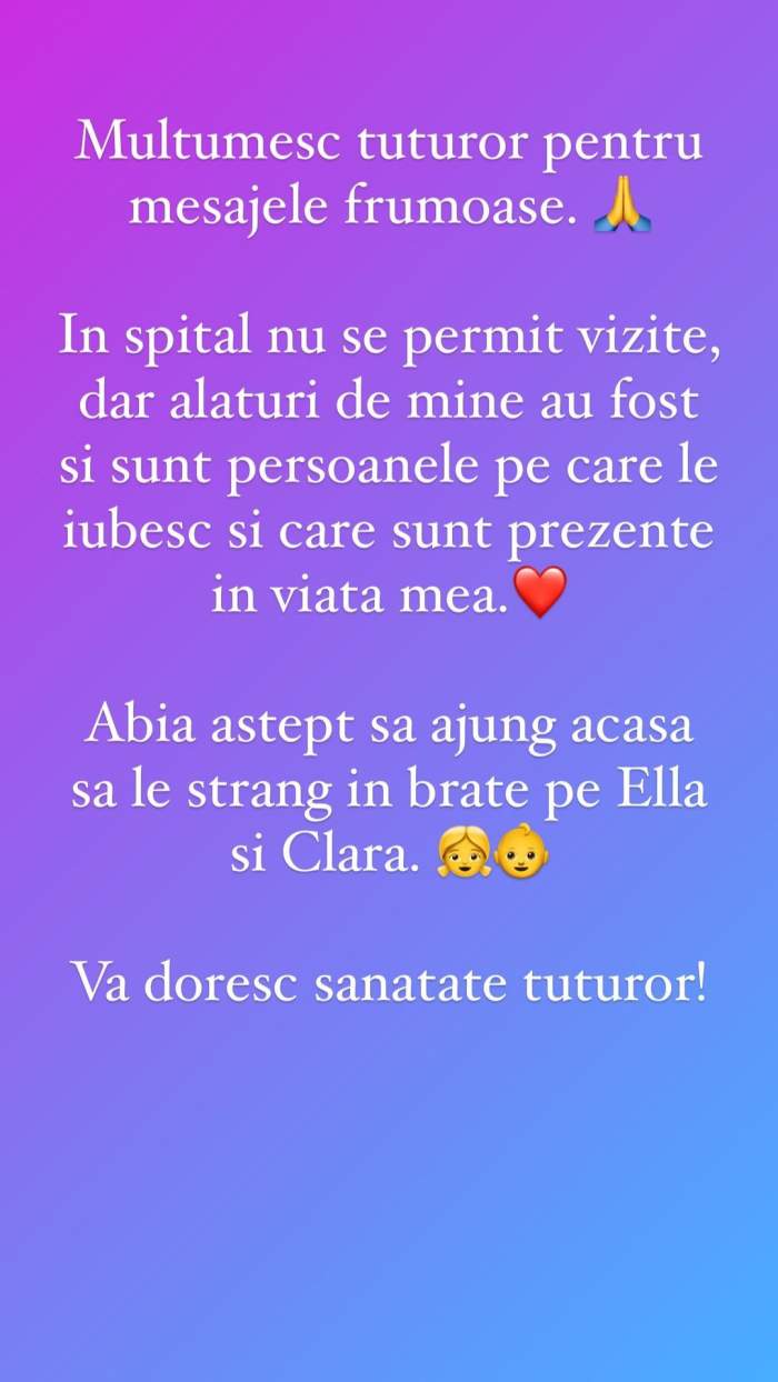 Primele declarații ale Andreei Bălan, după operația prin care a trecut! Cum se simte artista: ”Sunt sub tratament”