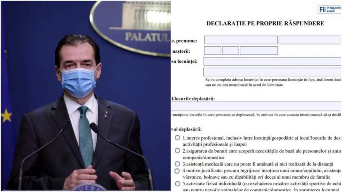 Colaj cu Ludovic Orban si declaraţia pe propria răspundere.