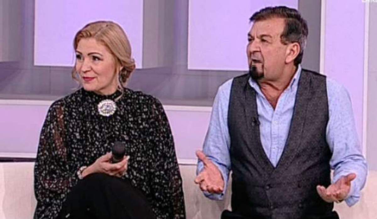 Matilda Pascal Cojocărița și soțul fotografiați în cadrul unei emisiuni TV