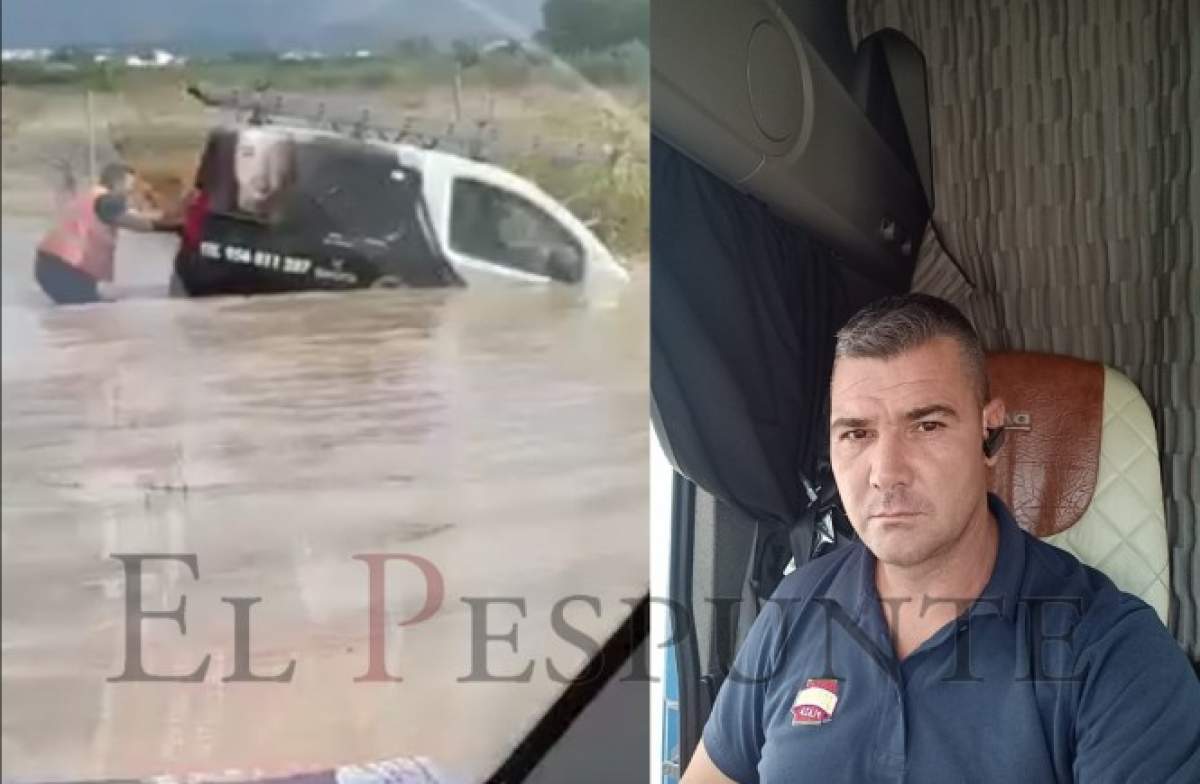 Șofer român de TIR, devenit erou în Spania. A salvat un coleg de la moarte: „Apa începea să ajungă la pieptul meu”/ VIDEO