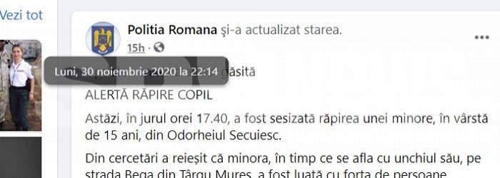 EXCLUSIV / „Alertă Răpire Copil”, gluma proastă a Poliției Române / Detalii scandaloase