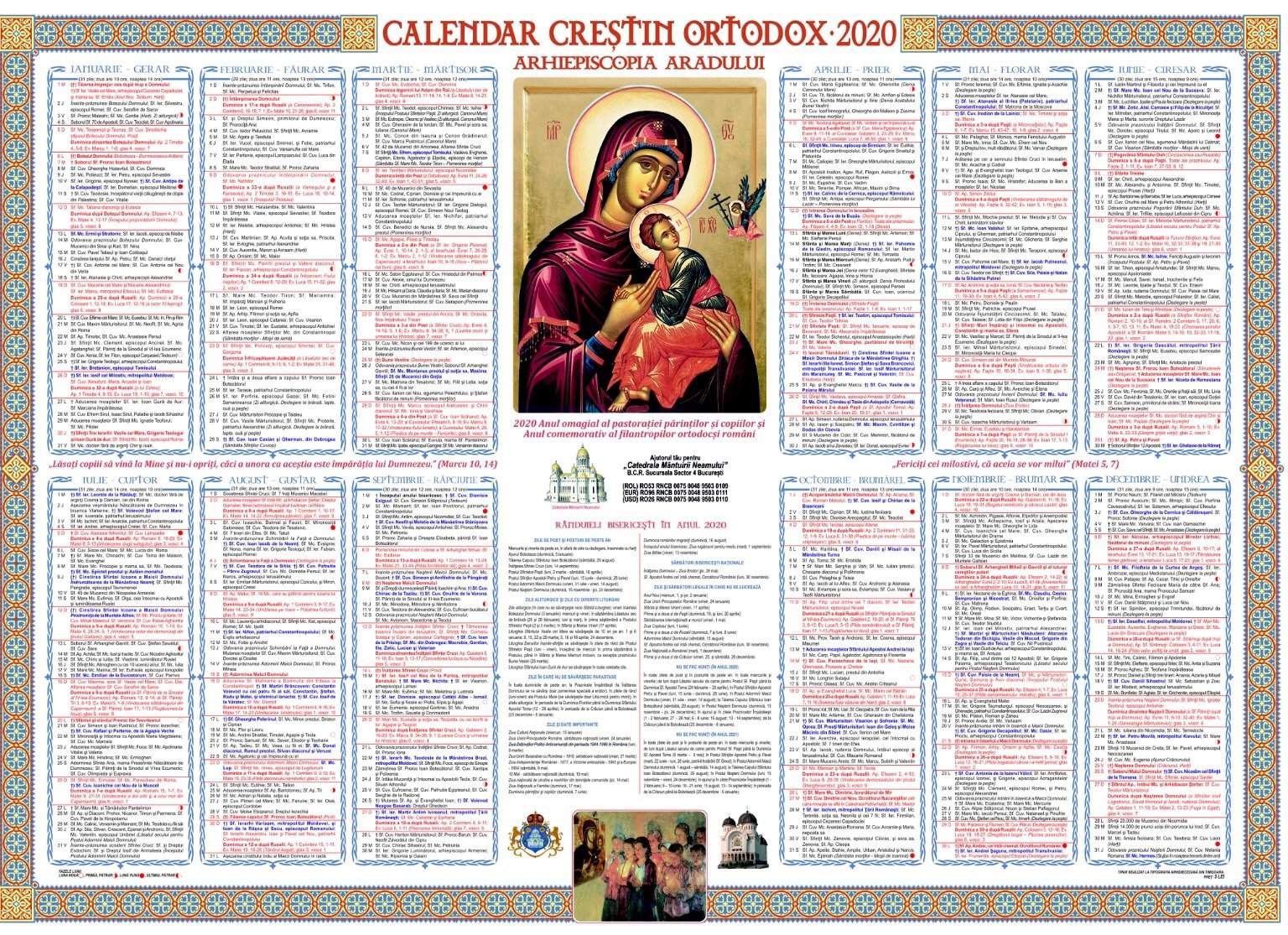 Calendar Ortodox 2025 