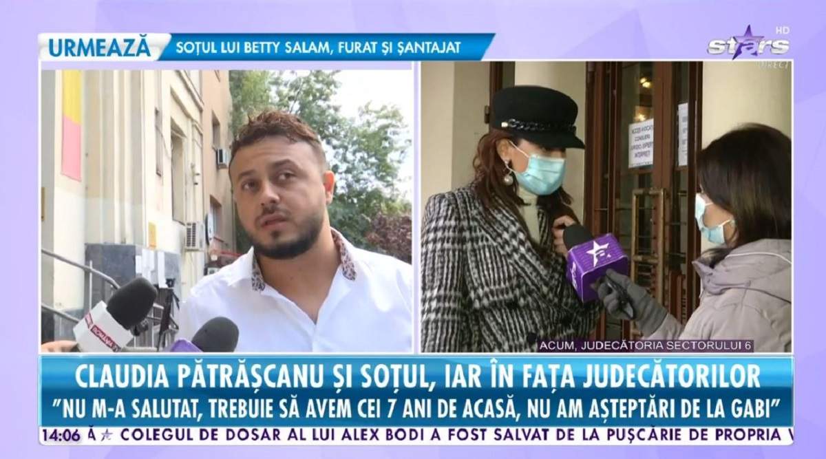 Claudia Pătrășcanu se află în fața tribunalului. Artista dă un interviu pentru Antena Stars despre divorțul de Gabi Bădălău.