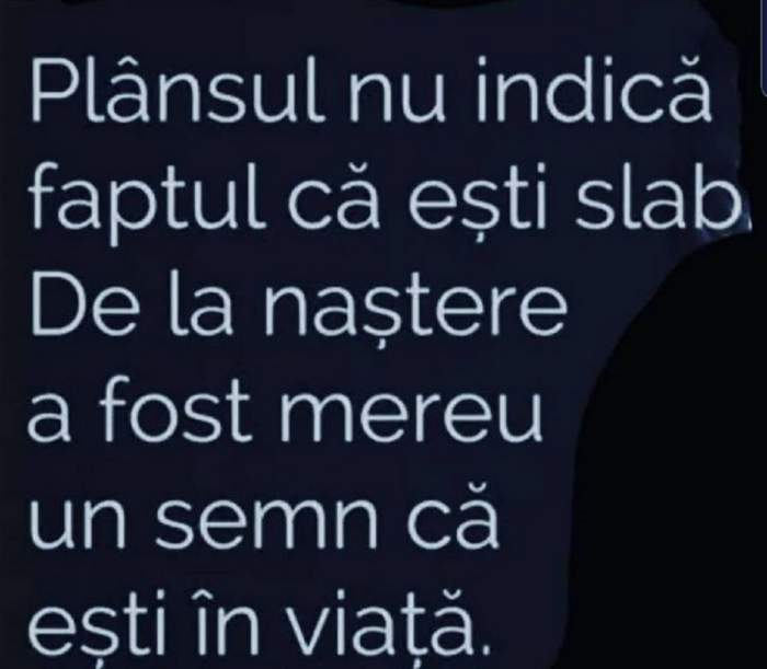 Oana Lis a postat un mesaj legat de plâns pe Instagram