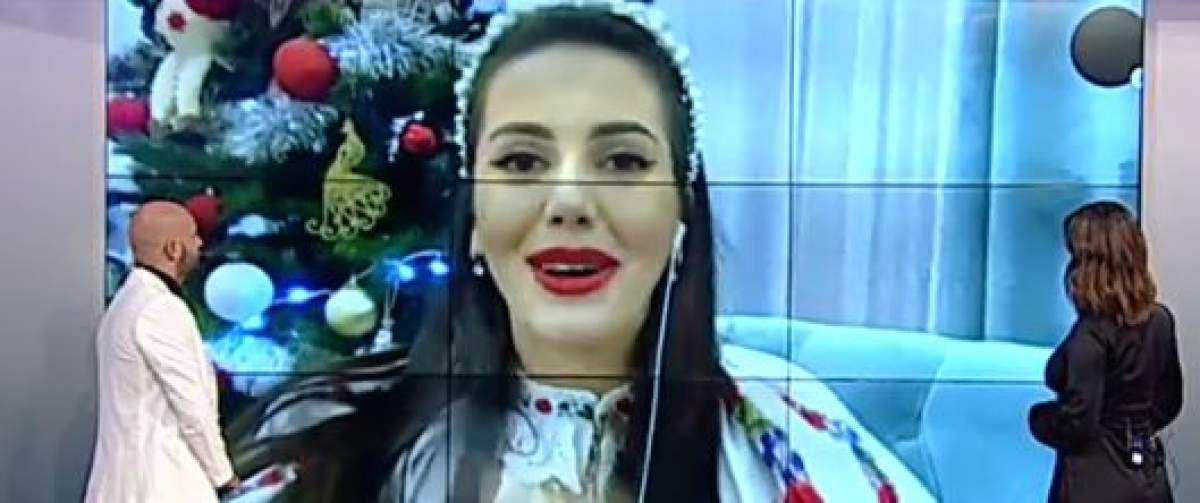 Georgiana Lobonț, în platoul emisiunii ”Showbiz Report” prin skype