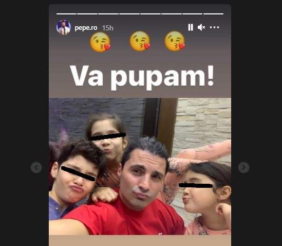 Pepe s-a fotografiat în prezența fiicelor sale.