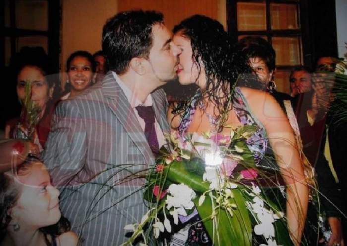 Florin Salam și Fănică în ziua nunții lor.