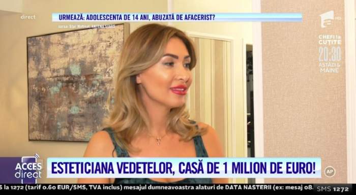 Acces Direct. Esteticiana vedetelor, casă de lux, de 1 milion de euro! Blondina se scaldă în băi regale, cu aur și pietre prețioase! / VIDEO