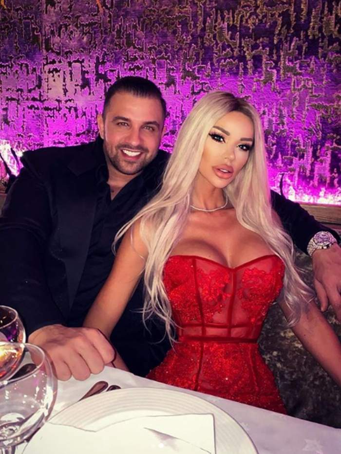 Bianca Drăgușanu și Alex Bodi, ea în rochie roșie