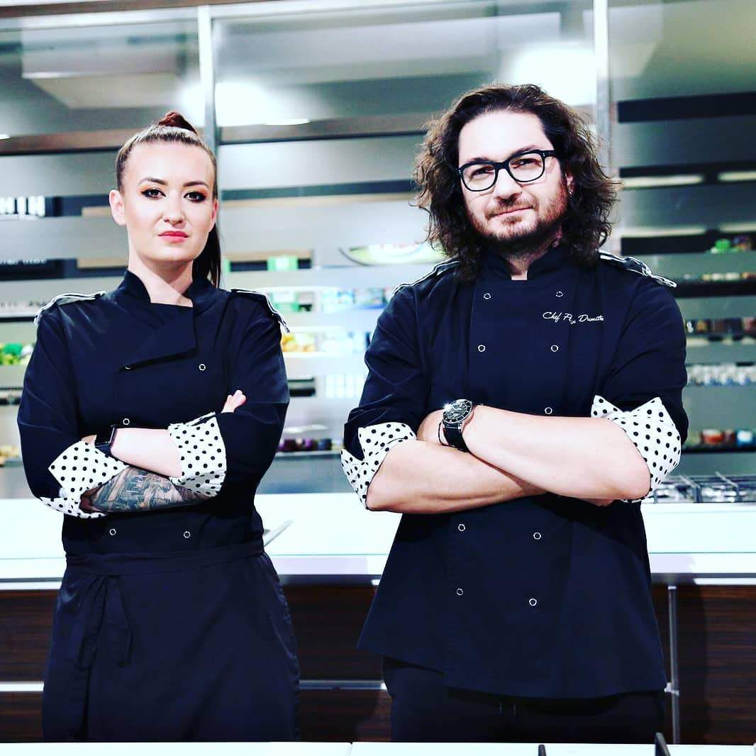 Florin Dumitrescu și Roxana Blenche s-au fotografiat împreună în bucătăria de la Chefi la cuțite