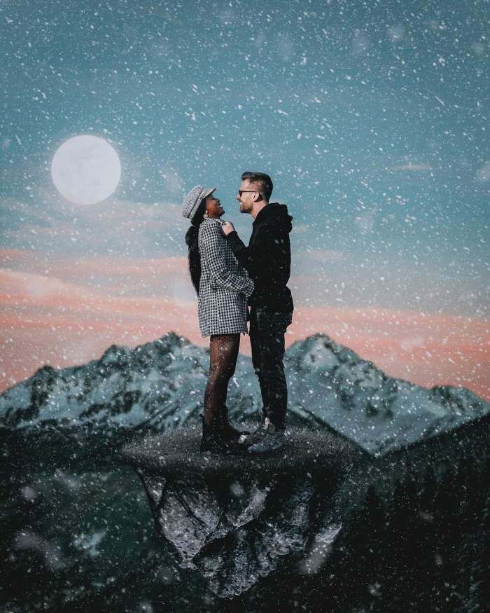 Florin Ristei și Naomi Hedman s-au fotografiat îmbrățișați la lumina lunii